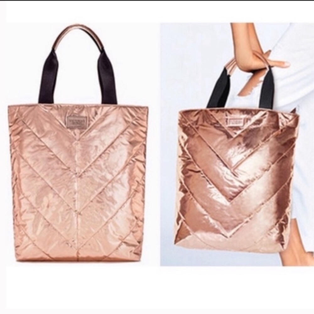 Victoria’s Secret Metallic Rose Gold Tote/Hand bag